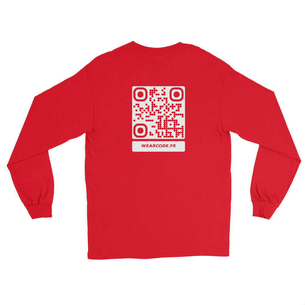 T-shirt manches longues QR code unisex — 15 couleurs jusqu'au 5XL — Marine