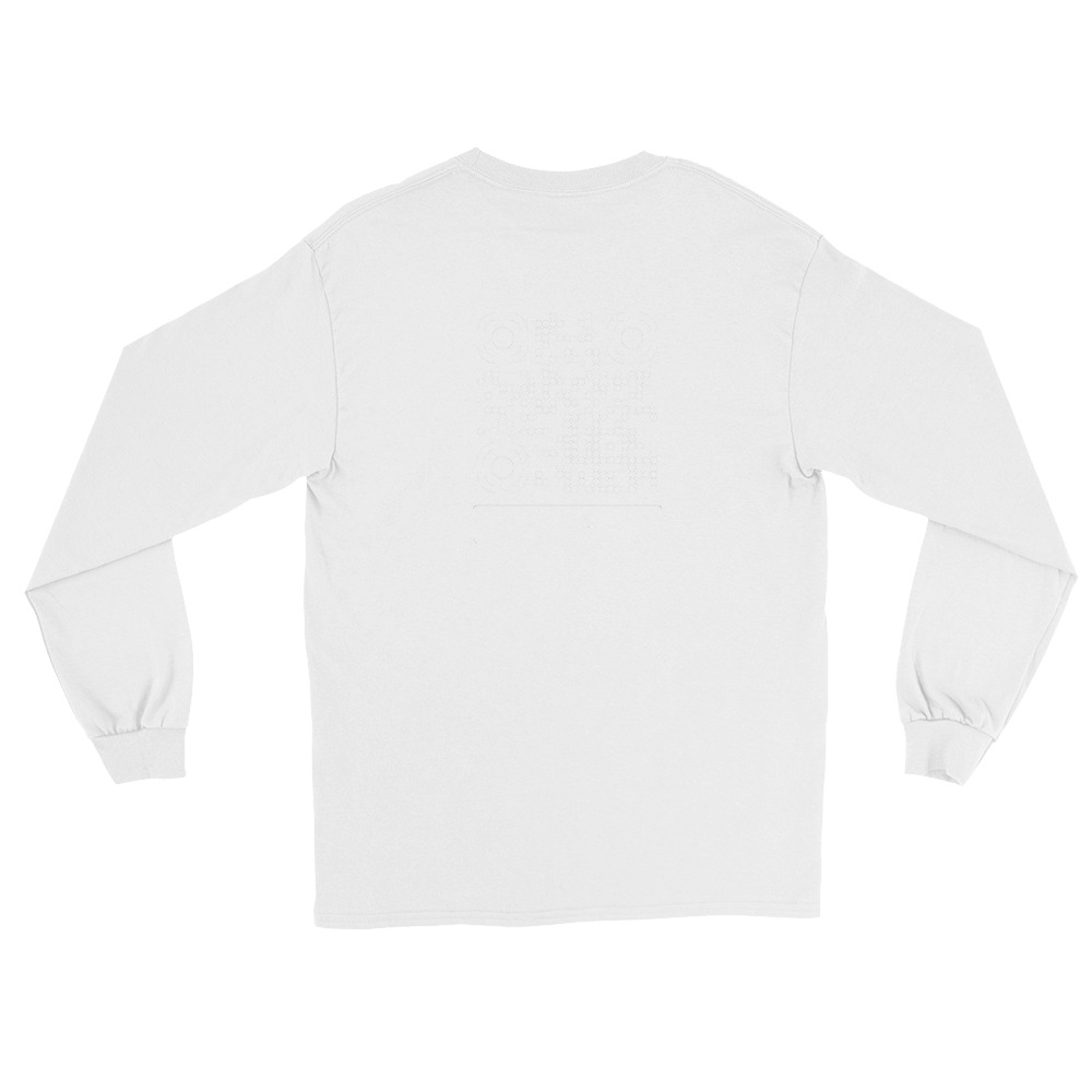 T-shirt manches longues QR code unisex — 15 couleurs jusqu'au 5XL — Noir / Blanc / Blanc
