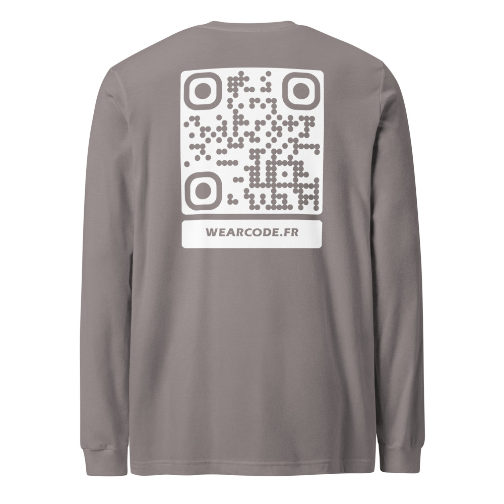 T-shirt manches longues premium QR unisex — coupe fashion 16 couleurs heather — Tempête