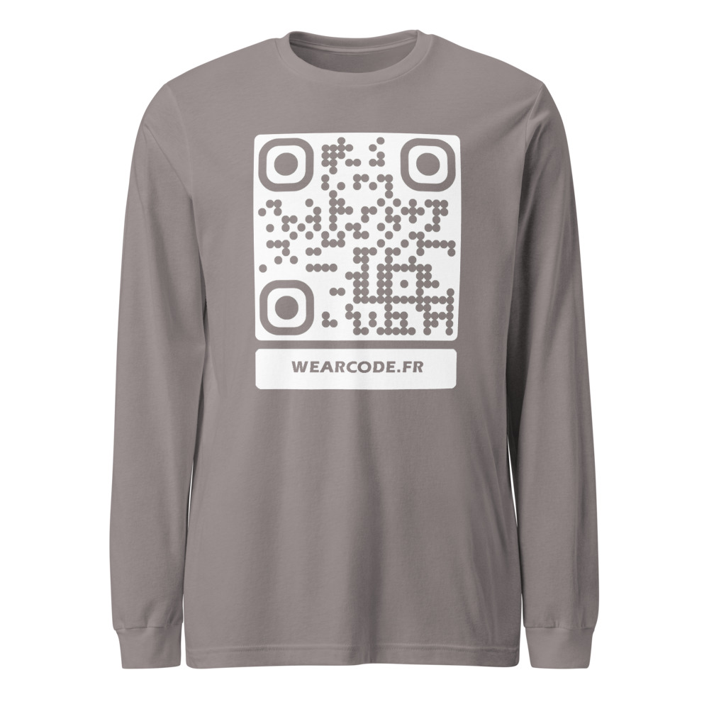 T-shirt manches longues premium QR unisex — coupe fashion 16 couleurs heather — Tempête
