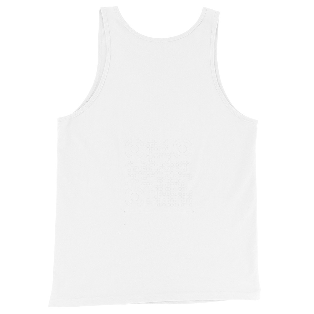 Débardeur QR code homme — muscle tank classique été — Noir / Blanc / Blanc