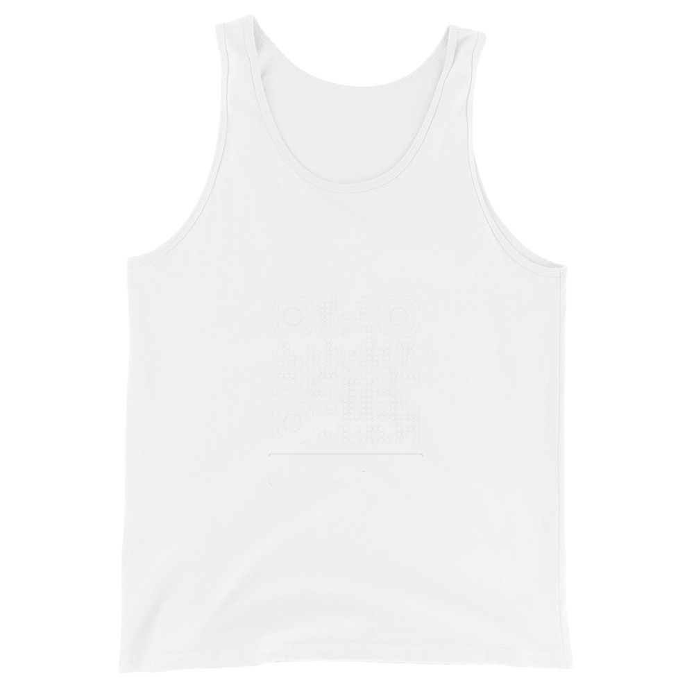 Débardeur QR code homme — muscle tank classique été — Blanc