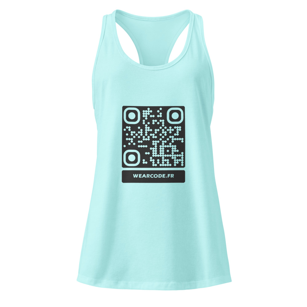 Débardeur dos nageur QR femme — racerback palette tropicale — Cancun