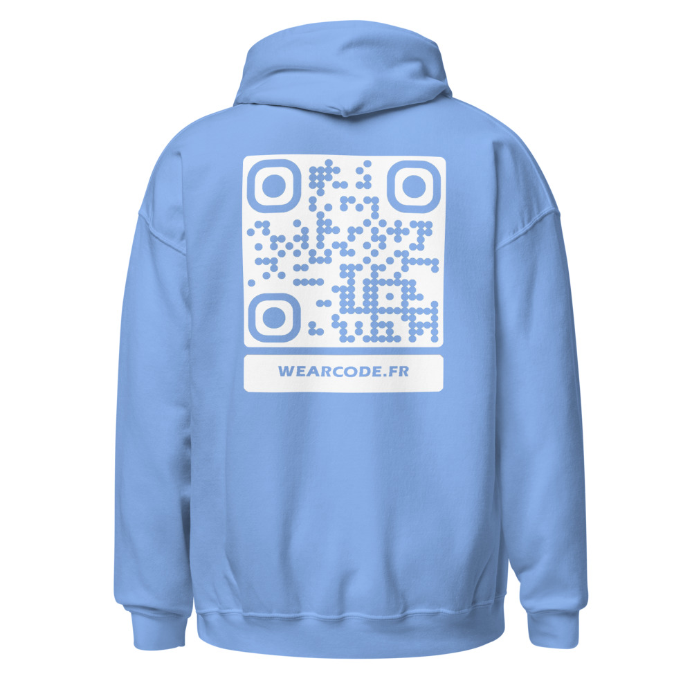 Sweat capuche QR unisex — 26 couleurs jusqu'au 5XL classique — Bleu Caroline