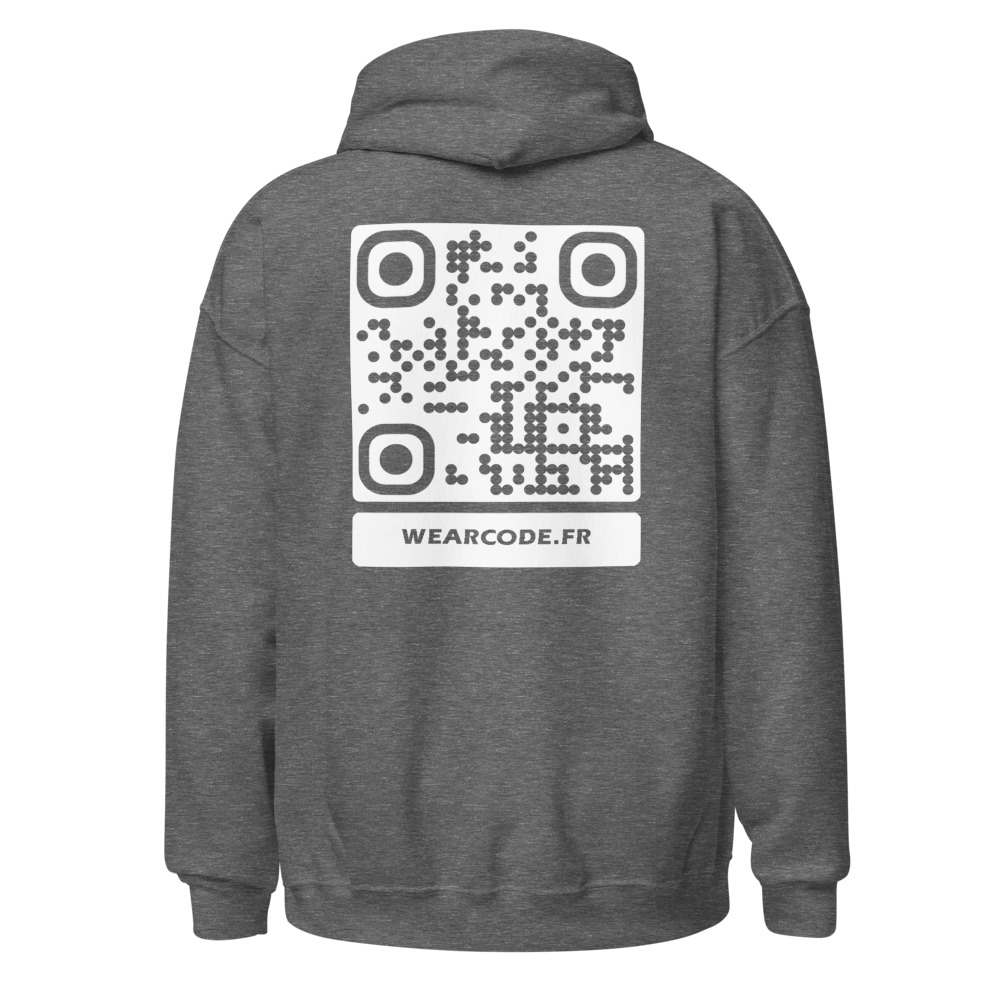 Sweat capuche QR unisex — 26 couleurs jusqu'au 5XL classique — Graphite Chiné