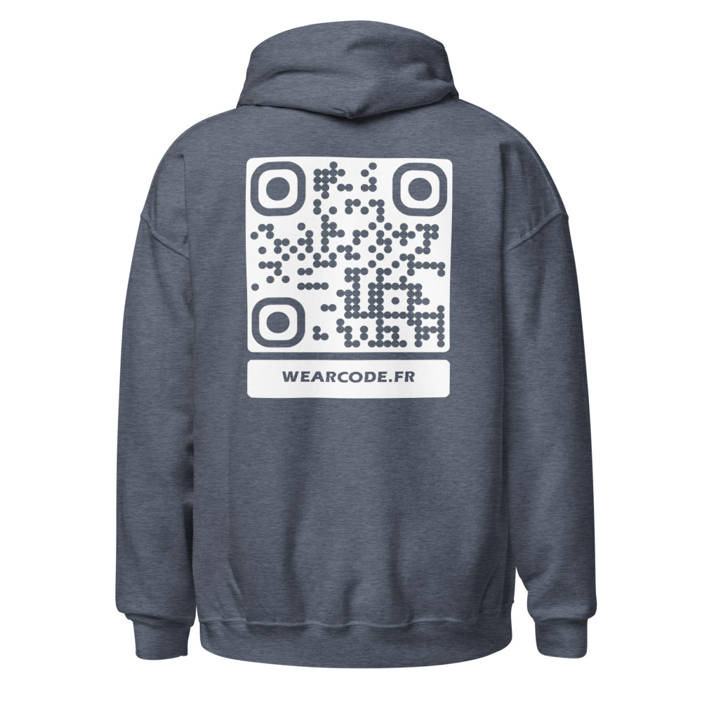 Sweat capuche QR unisex — 26 couleurs jusqu'au 5XL classique — Bleu marine sport chiné