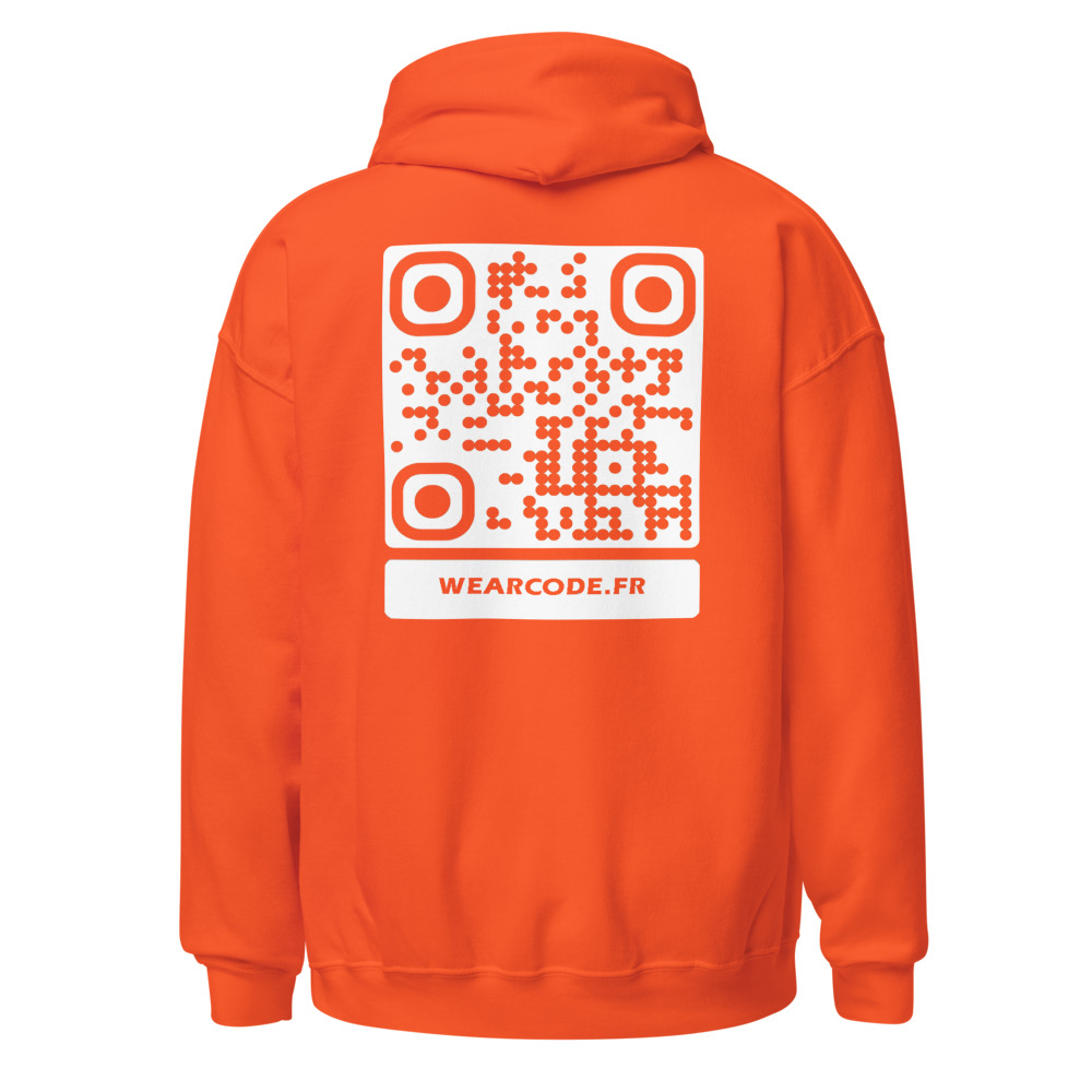 Sweat capuche QR unisex — 26 couleurs jusqu'au 5XL classique — Orange