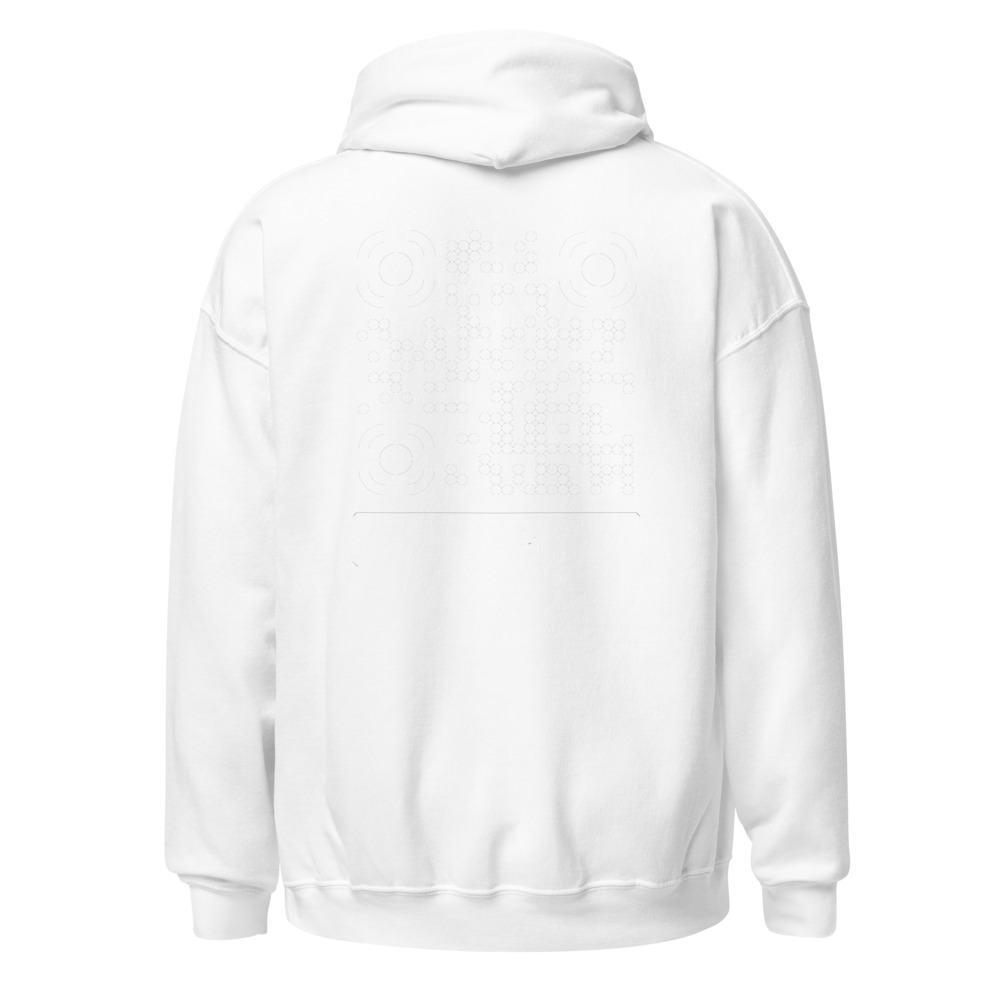 Sweat capuche QR unisex — 26 couleurs jusqu'au 5XL classique — Noir / Blanc / Blanc