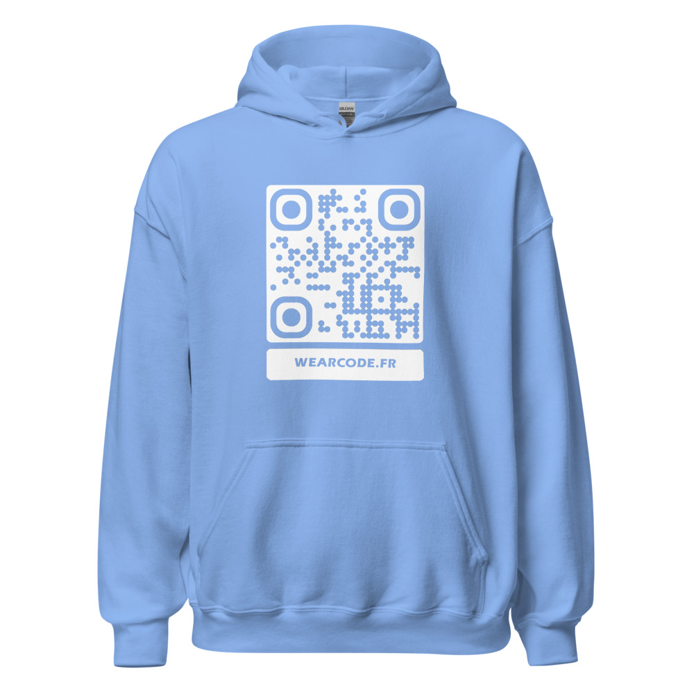 Sweat capuche QR unisex — 26 couleurs jusqu'au 5XL classique — Bleu Caroline