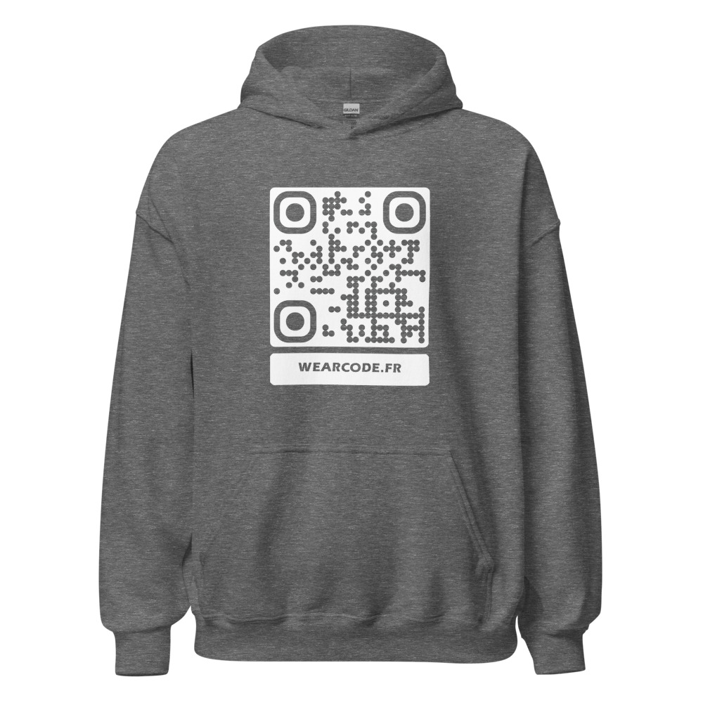 Sweat capuche QR unisex — 26 couleurs jusqu'au 5XL classique — Graphite Chiné
