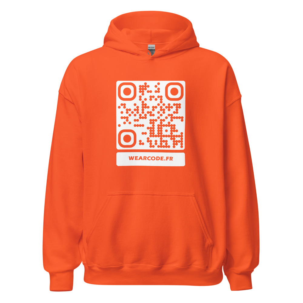 Sweat capuche QR unisex — 26 couleurs jusqu'au 5XL classique — Orange