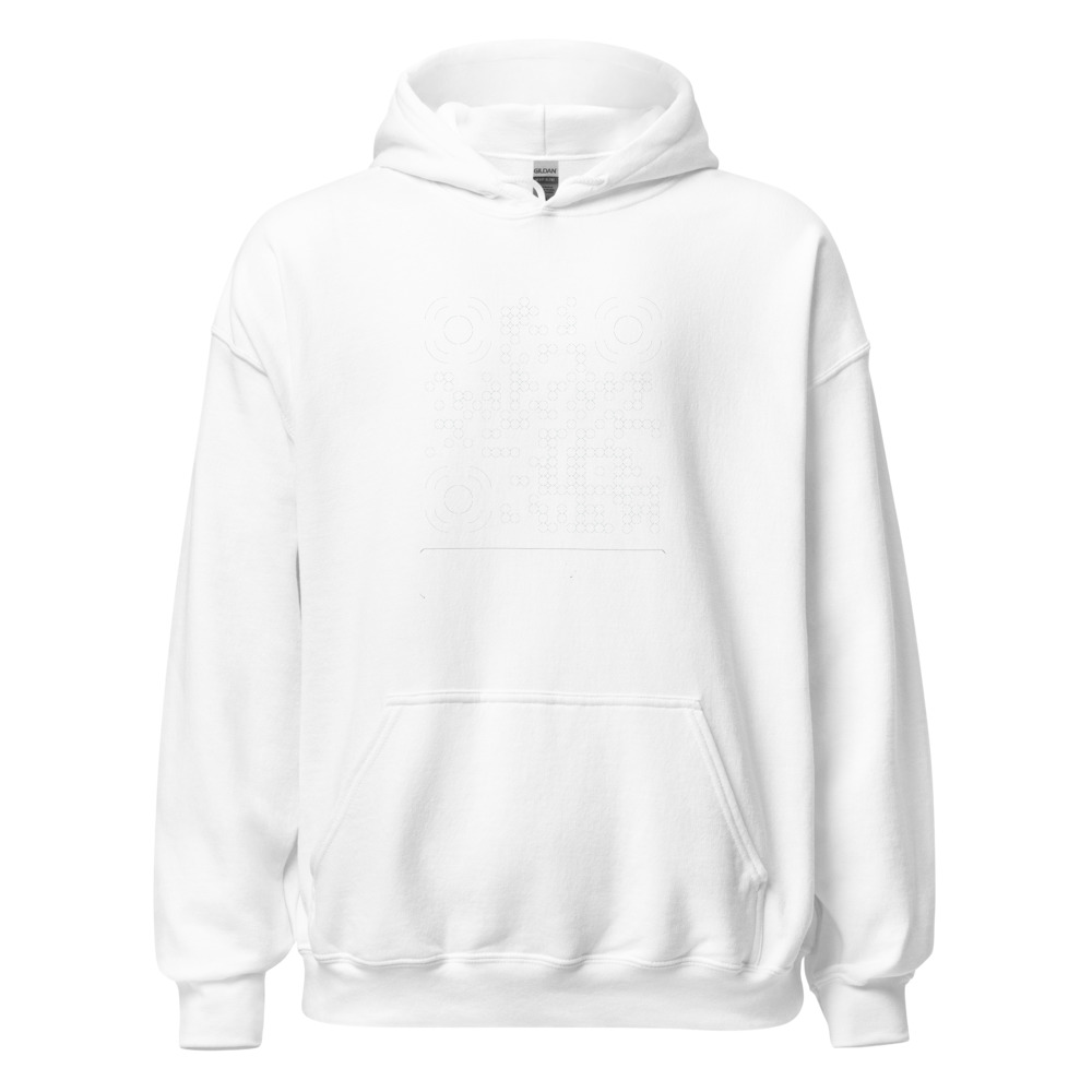 Sweat capuche QR unisex — 26 couleurs jusqu'au 5XL classique — Blanc