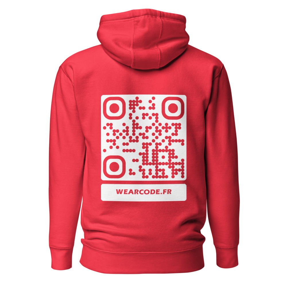 Sweat capuche premium QR — 23 couleurs cozy palette designer — Lavande
