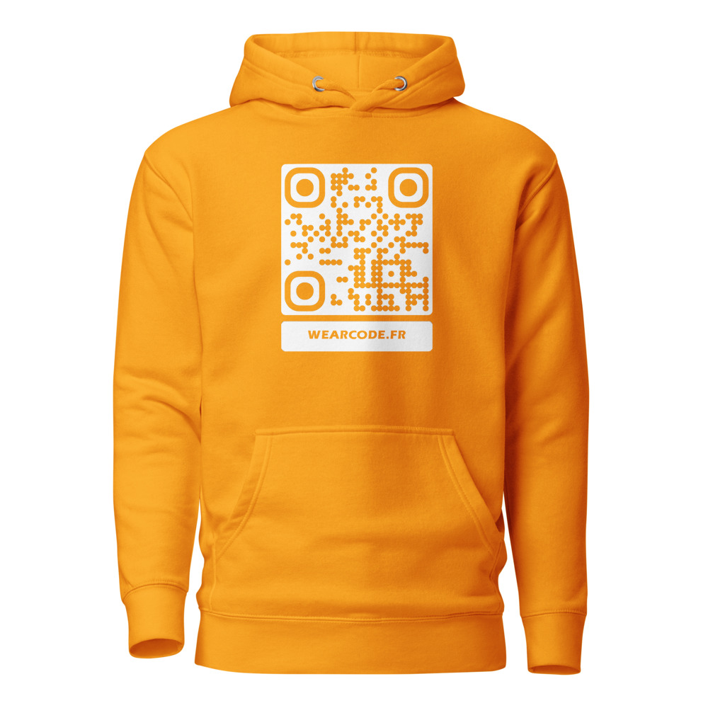Sweat capuche premium QR — 23 couleurs cozy palette designer — Doré équipe