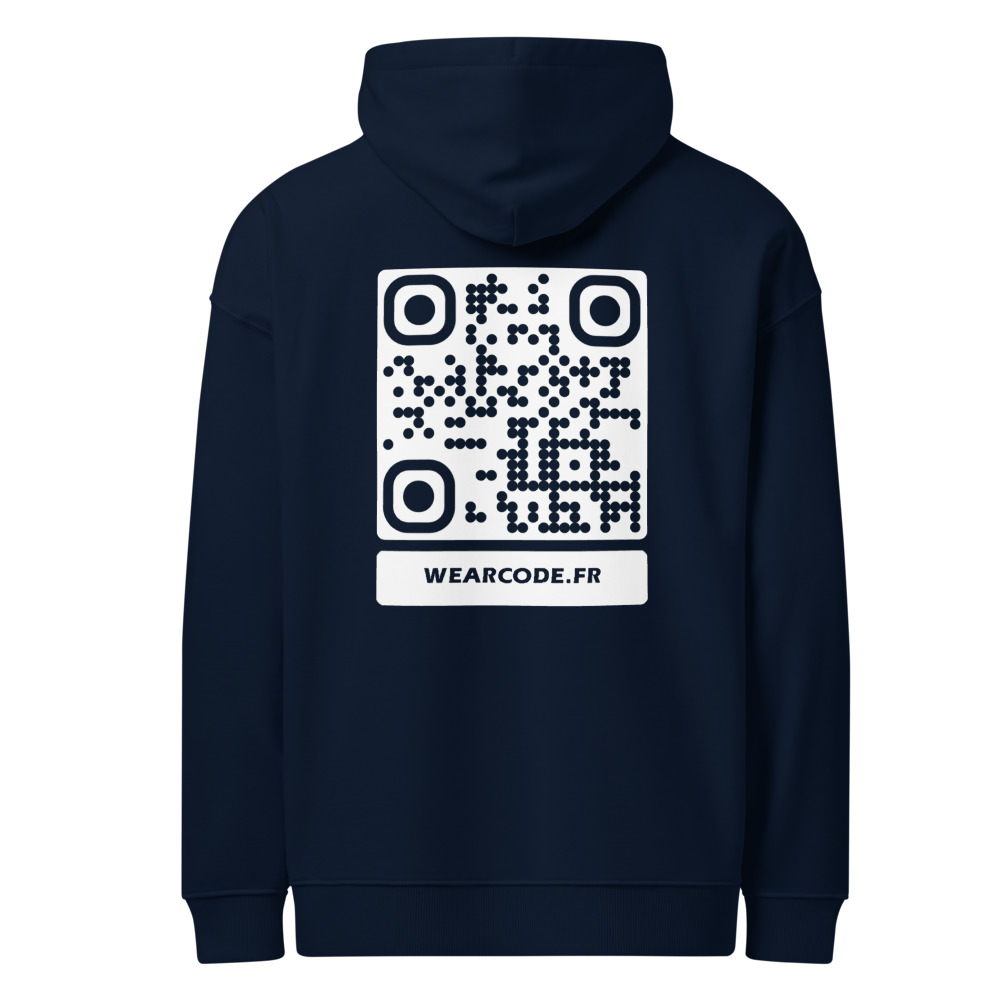 Sweat capuche ample QR éco bio Stanley/Stella — coupe loose oversize