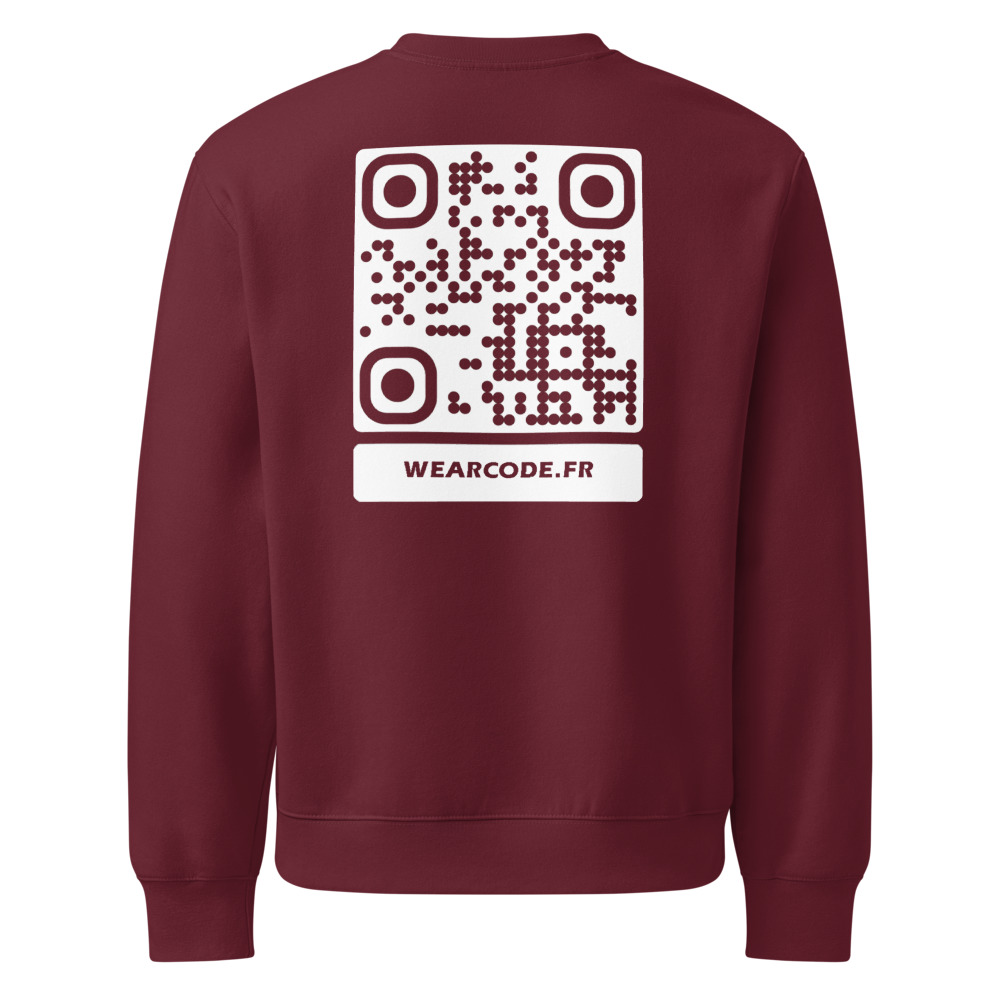 Sweat heavy oversize col rond QR — Bella+Canvas streetwear premium — Marine