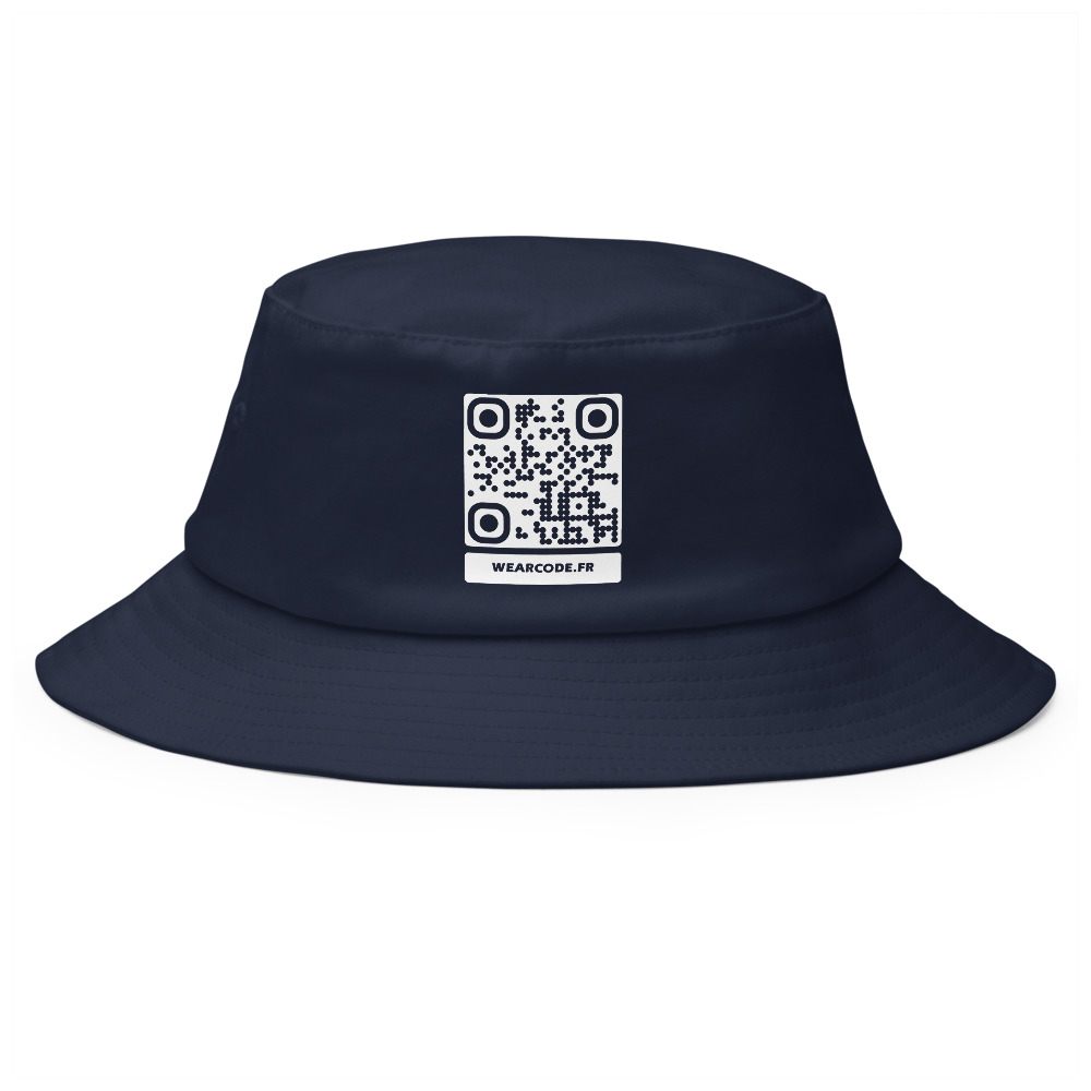 Bob bucket hat QR DTFlex — chapeau pêcheur 90s revival stretch