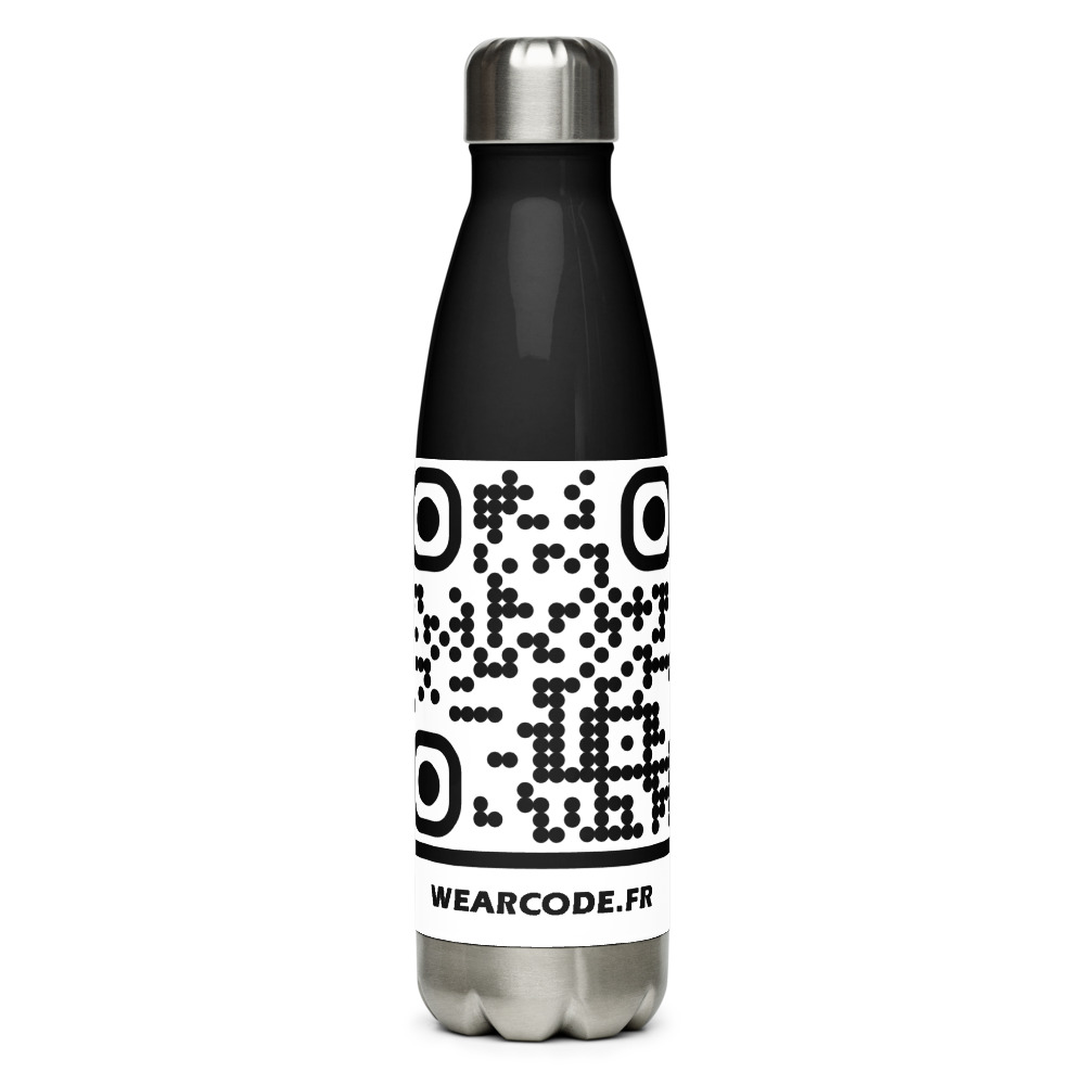Bouteille isotherme QR code personnalisée — acier inox 500 ml impression UV ORCA outdoor