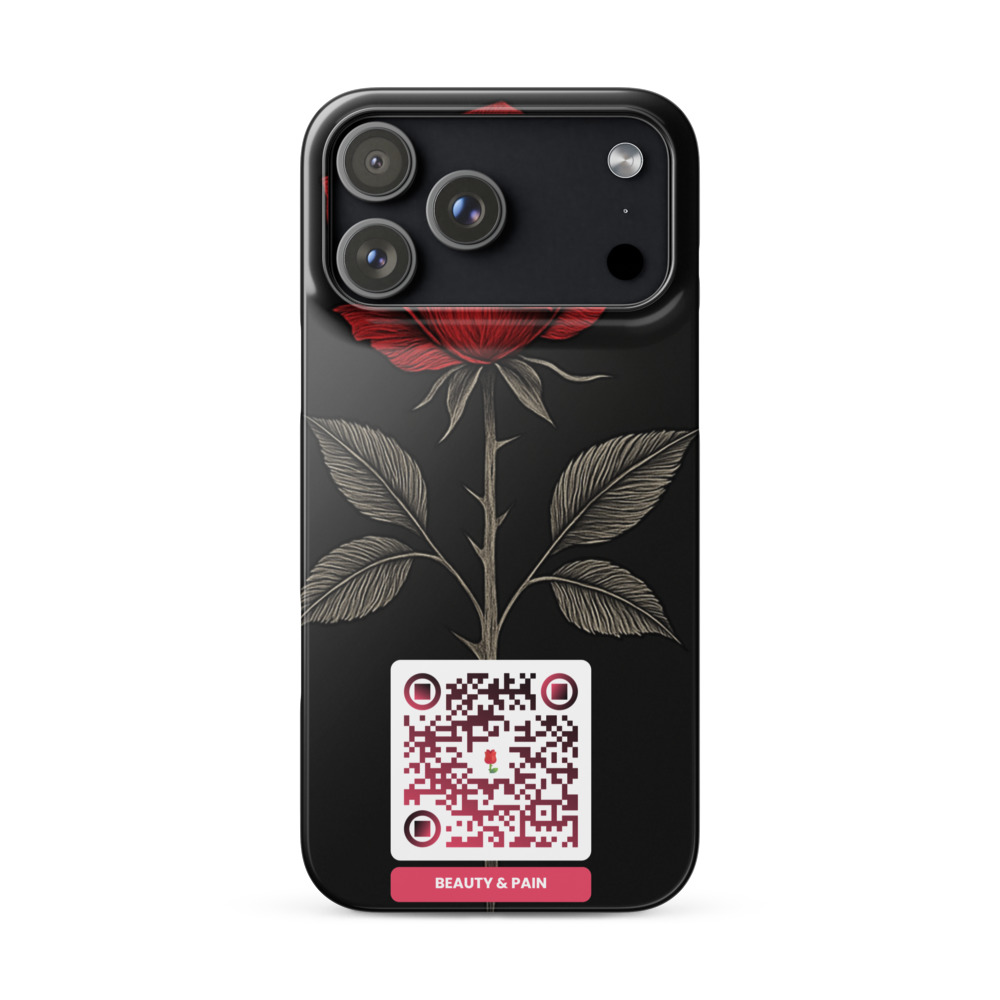 Coque iPhone QR code personnalisée — sublimation full surface fine snap – Glossy