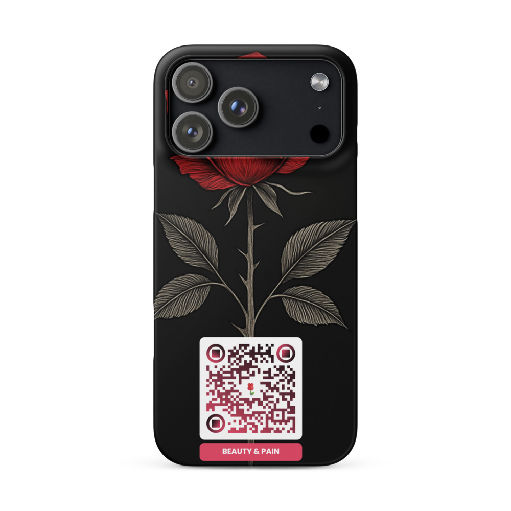 Coque iPhone QR code personnalisée — sublimation full surface fine snap – Matte