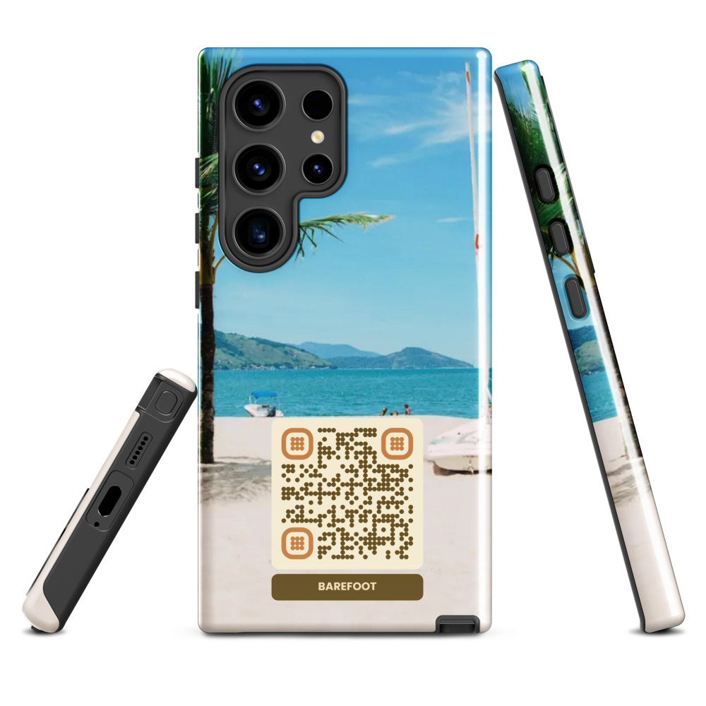 Coque Samsung Galaxy QR code personnalisée — Tough Case double couche PC+TPU – Glossy