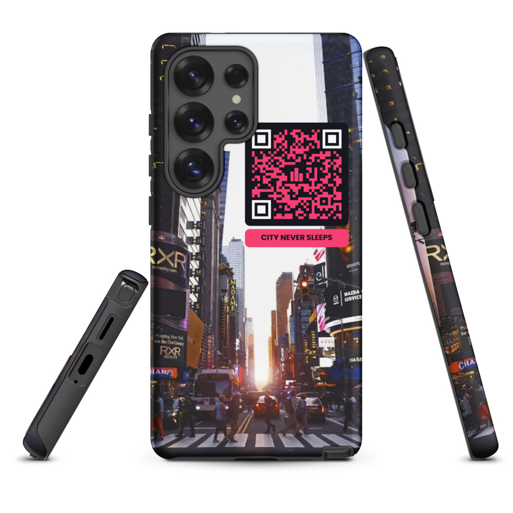 Coque Samsung Galaxy QR code personnalisée — Tough Case double couche PC+TPU