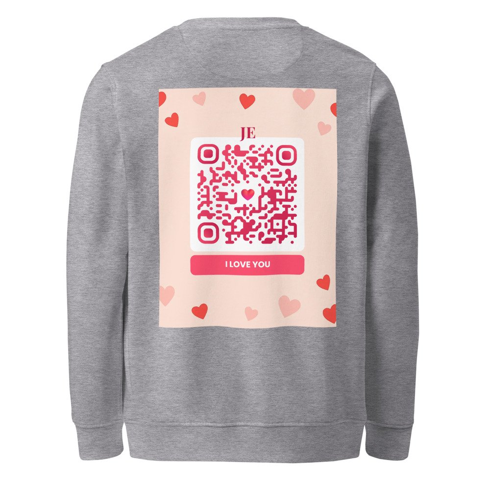 Sweat éco col rond QR — palette 8 couleurs accessible bio responsable — Vert bouteille
