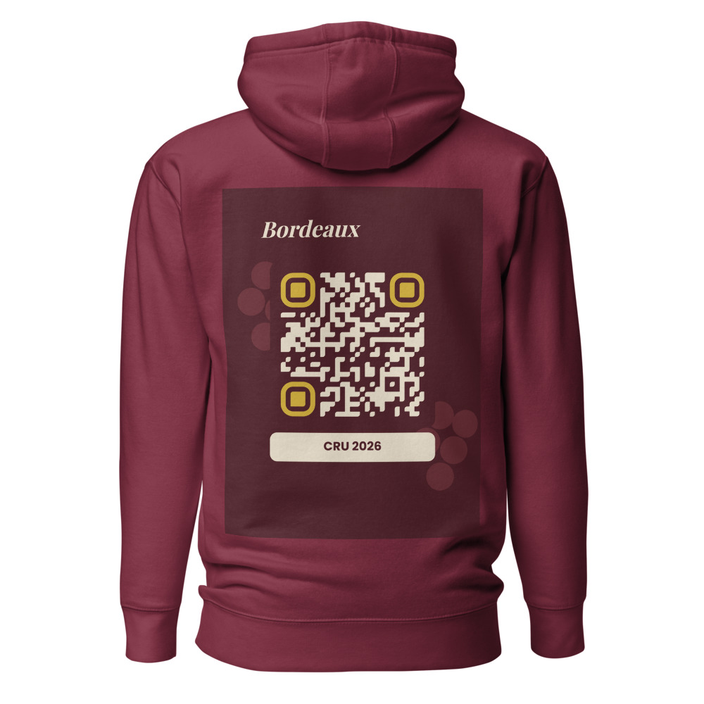 Sweat capuche premium QR — 23 couleurs cozy palette designer — Os
