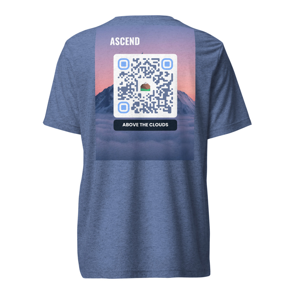 T-shirt QR code personnalisé tri-blend — toucher vintage ultra-doux