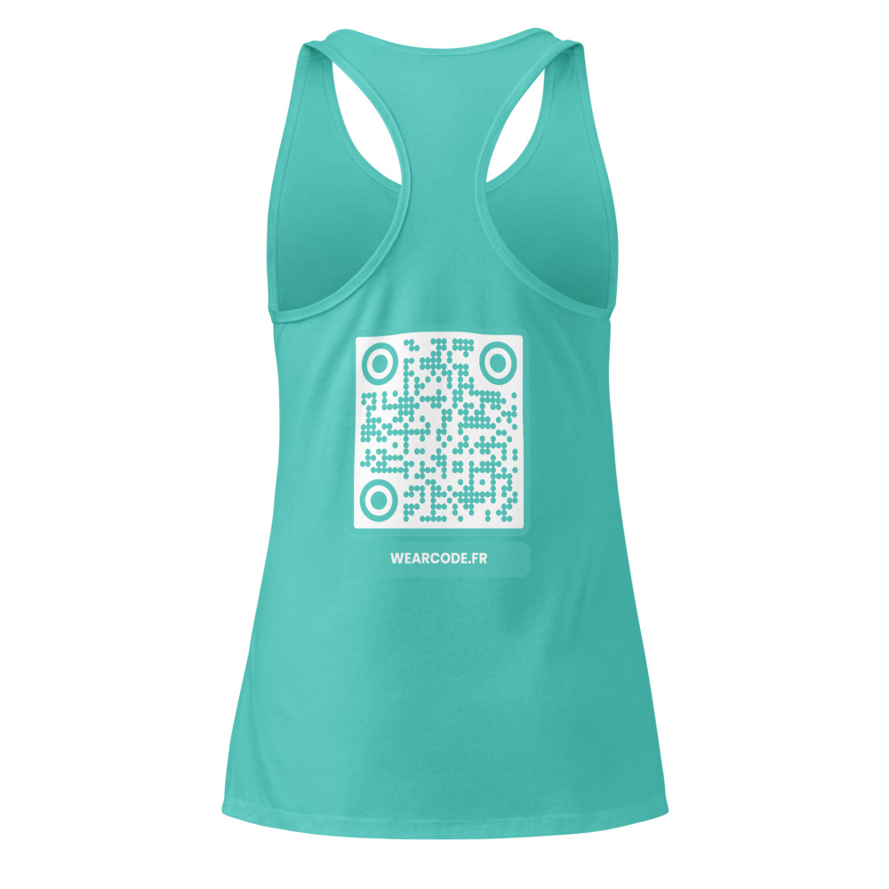Débardeur dos nageur QR femme — racerback palette tropicale