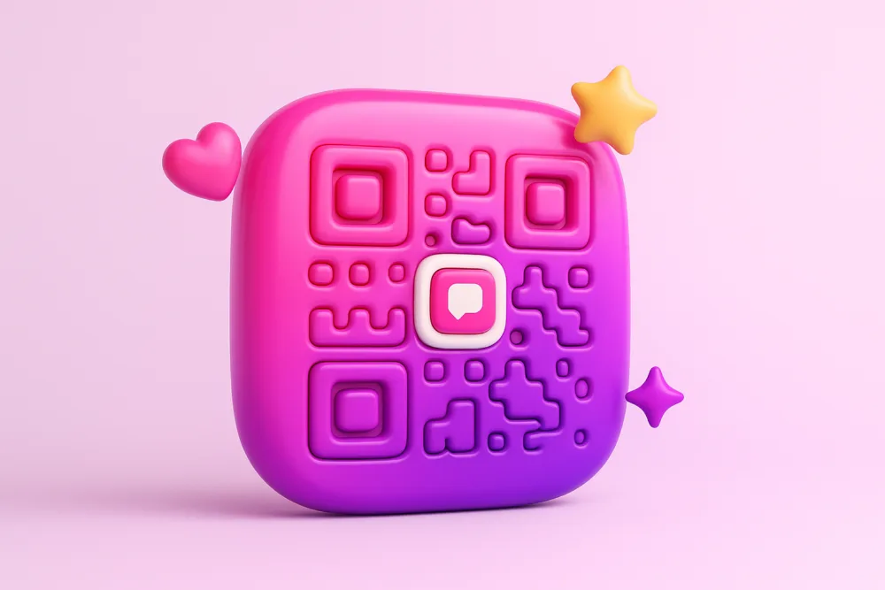 Un QR code avec logo central + cliparts Un QR code avec logo central + cliparts