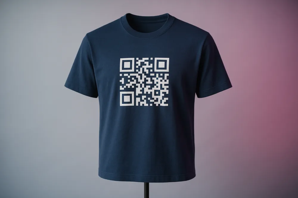Aperçu live du QR sur un t-shirt Aperçu live du QR sur un t-shirt